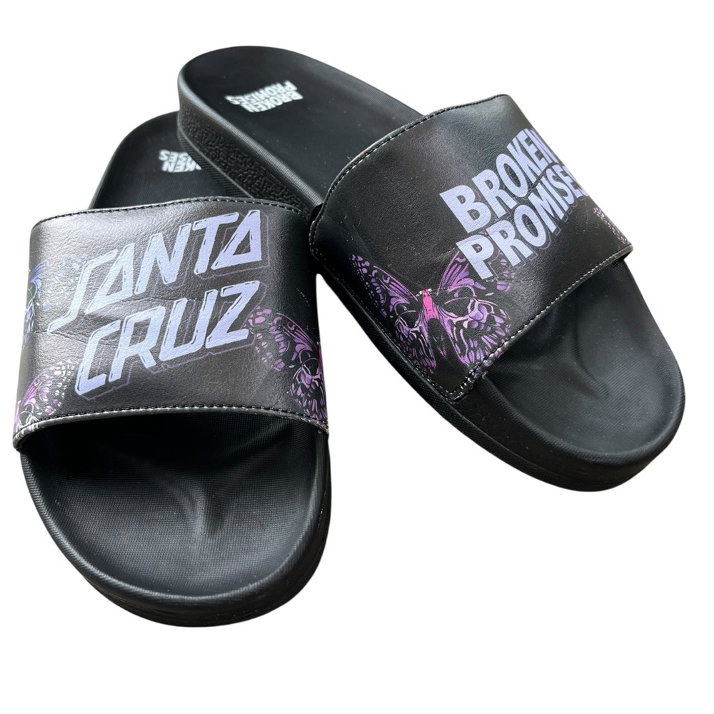 Broken Promises Santa Cruz Flutter Slides Sandals